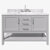 ARIEL Bayhill 55'' W Single Sink Bath Vanity with Rectangle Sink and Carrara White Marble Countertop, Front View