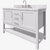 ARIEL Bayhill 55'' W Single Sink Bath Vanity with Rectangle Sink and Carrara White Marble Countertop, Angle View