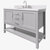 ARIEL Bayhill 55'' W Single Sink Bath Vanity with Oval Sink and White Quartz Countertop, Angle View