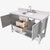 ARIEL Bayhill 55'' W Single Sink Bath Vanity with Oval Sink and White Quartz Countertop, Opened View