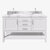 ARIEL Bayhill 61'' W Double Sink Bath Vanity with Oval Sinks and Carrara White Marble Countertop, Front View
