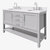 ARIEL Bayhill 61'' W Bath Vanity In Grey With Quartz Vanity Top In White With White Basins, Angle View