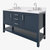 ARIEL Bayhill 61'' W Bath Vanity In Midnight Blue With Quartz Vanity Top In White With White Basins, Angle View