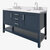 ARIEL Bayhill 61'' W Double Sink Bath Vanity with Rectangle Sinks and White Quartz Countertop, Angle View
