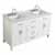 Belmont Decor Hampton 61" Double Rectangle Sink Vanity in White, 61"W x 22"D x 35"H