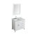 37" White Left Rectangle Sink Product Angle View