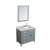 37" Grey Right Rectangle Sink Product Angle View