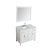 43" White Rectangle Sink Product Angle View