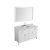 Belmont Décor Hampton 55" Single Oval Sink Vanity Set in White, Includes: Vanity Base, Countertop, Sink and Mirror