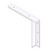 Best Brackets Imported Concealed Flat Bracket (2.0 Version) with 12" Support Arm in White, Sold As Pair