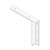 Best Brackets Imported Concealed Flat Bracket (2.0 Version) with 9" Support Arm in White, Sold As Pair