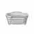 Blomus Delara Collection Wire Serving Basket, Small, Moonbeam, 8''W x 8''D x 3-5/8''H