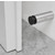 Blomus Entra Collection Wall Mounted Door Stop in Rubber Bumber with Matt Stainless Steel Base, 1'' Diameter x 3-5/32'' H