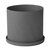 Blomus Nona Collection Porcelain Herb Pot in Pewter, Product View