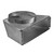Broan Transition, 4-1/2" x 18-1/2" to 10" Round Horizontal Rear Discharge