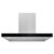 Broan BWT2 Series 30'' Convertible Wall Mount T-Style Chimney Range Hood, 450 Max Blower CFM, 3.0 Sones, Stainless Steel with Black Glass, Front View
