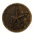 Buck Snort Southwest Collection 1-1/4'' Diameter Barn Star Round Cabinet Knob in Antique Brass in Multiple Finishes
