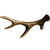 Buck Snort Wildlife Collection 5-1/8'' Wide 4 Point Antler Cabinet Pull in Antique Brass, Available in Multiple Finishes