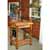Catskill Butcher Block Kitchen Island with Turned Legs and Pot Racks, 30"W x 20"D x 35-1/2"H