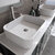 Cambridge Plumbing 63'' Gray, Sink View, Brushed Nickel Faucets