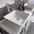 Cambridge Plumbing 63'' White, Sink View, Brushed Nickel Faucets