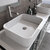 Cambridge Plumbing 71'' Gray, Sink View, Brushed Nickel Faucets