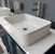 Blue Base, Nickel Faucet w/ Sink Angle View