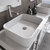 Cambridge Plumbing 71'' White, Sink View, Brushed Nickel Faucets