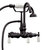 Cambridge Plumbing Clawfoot Tub Wall Mount English Telephone Gooseneck Faucet with Hand Held Shower, Oil Rubbed Bronze, 13''W x 12''D x 9''H