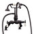 Cambridge Plumbing Clawfoot Tub Deck Mount Porcelain Lever English Telephone Gooseneck Brass Faucet with Hand Held Shower, Oil Rubbed Bronze, 13''W x 12''D x 9''H