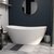 Cambridge Plumbing 65'' White Cultured Marble Double Slipper Bathtub