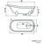 Cambridge Plumbing Amber Waves USA Quality 60" Clawfoot Slipper Gloss White Tub with Deck Mount Faucet Holes, Dimensions