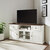 Crosley Furniture 60'' Corner Tv Stand In White, 59-3/4'' W x 23-1/2'' D x 26-3/8'' H