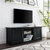 Crosley Furniture  Camden 58'' Low Profile Tv Stand In Black, 58'' W x 15-3/4'' D x 22'' H