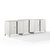 Crosley Furniture  Ronin 69'' Low Profile Tv Stand In Whitewash, 69'' W x 15-3/4'' D x 23-1/4'' H
