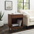 Crosley Furniture  Liam Record Storage End Table In Walnut, 20'' W x 15-3/4'' D x 25-1/2'' H