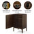 Crosley Furniture  Asher Record Storage Stand In Dark Brown, 20-3/4'' W x 15-3/4'' D x 33-3/4'' H