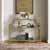 Gold - Glass Console Table Front View