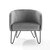 Crosley Furniture  Parkway Velvet Accent Chair In Gray, 28-1/2'' W x 28'' D x 29'' H