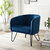 Crosley Furniture  Parkway Velvet Accent Chair In Navy, 28-1/2'' W x 28'' D x 29'' H