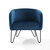 Crosley Furniture  Parkway Velvet Accent Chair In Navy, 28-1/2'' W x 28'' D x 29'' H