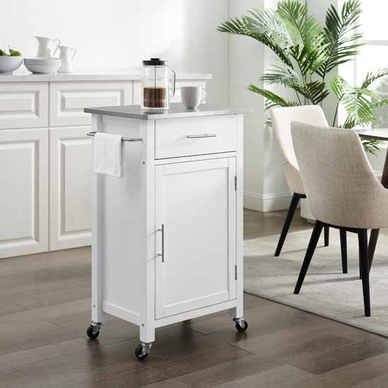 Stainless Steel Top White Base Situational View 1