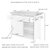 Crosley Furniture  Cora Drop Leaf Kitchen Island In White, 42'' W x 27-1/4'' D x 36-3/8'' H