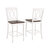 Crosley Furniture  Shelby 2Pc Counter Stool Set - 2 Stools In Distressed White, 18'' W x 21-3/4'' D x 40-5/8'' H