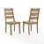 Crosley Furniture  Joanna 2Pc Ladder Back Chair Set- 2 Ladder Back Chairs In Rustic Brown, 18-1/8'' W x 22'' D x 39-1/8'' H