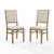Crosley Furniture  Joanna 2Pc Upholstered Back Chair Set- 2 Upholstered Chairs In Rustic Brown, 18-1/4'' W x 21'' D x 39-7/8'' H