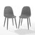 Crosley Furniture  Weston 2Pc Dining Chair Set - 2 Chairs In Distressed Gray, 17-1/8'' W x 17'' D x 34'' H