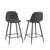 Crosley Furniture  Weston 2Pc Counter Stool Set- 2 Stools In Distressed Black, 17-5/8'' W x 17-1/2'' D x 35-1/2'' H