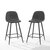 Crosley Furniture  Weston 2Pc Counter Stool Set- 2 Stools In Distressed Black, 17-5/8'' W x 17-1/2'' D x 35-1/2'' H