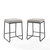 Crosley Furniture  Beckett 2Pc Counter Stool Set - 2 Stools In Gray, 16'' W x 18-1/2'' D x 24'' H